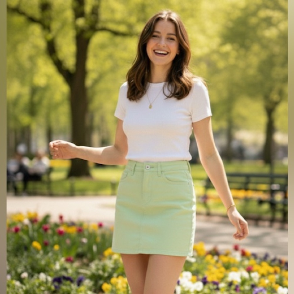 Lime green Skirt